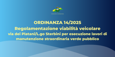 Ordinanza 14/2025 Ordinanza 14/2025
