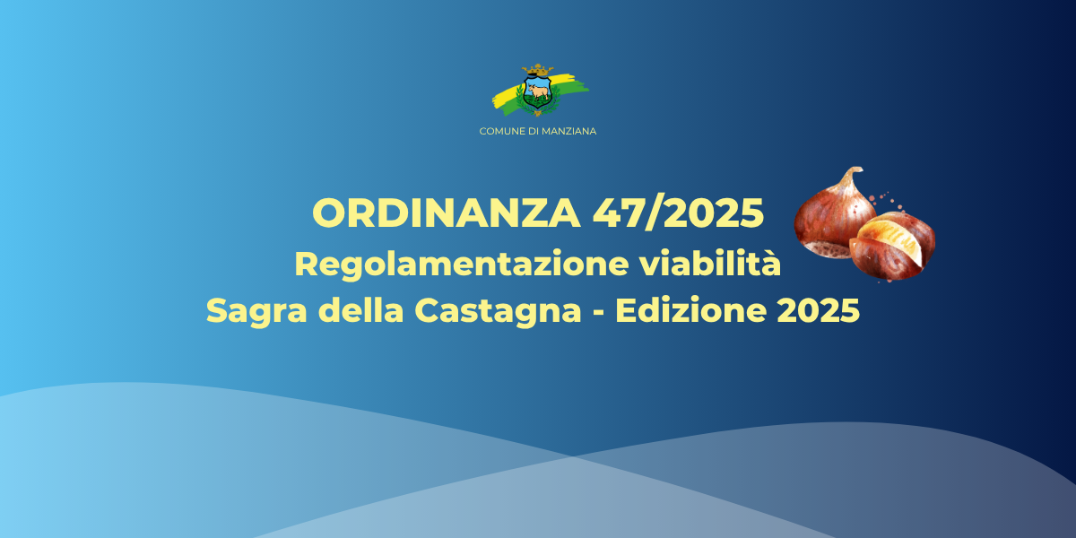 Regolamentazione viabilità Sagra della Castagna - Edizione 2025 